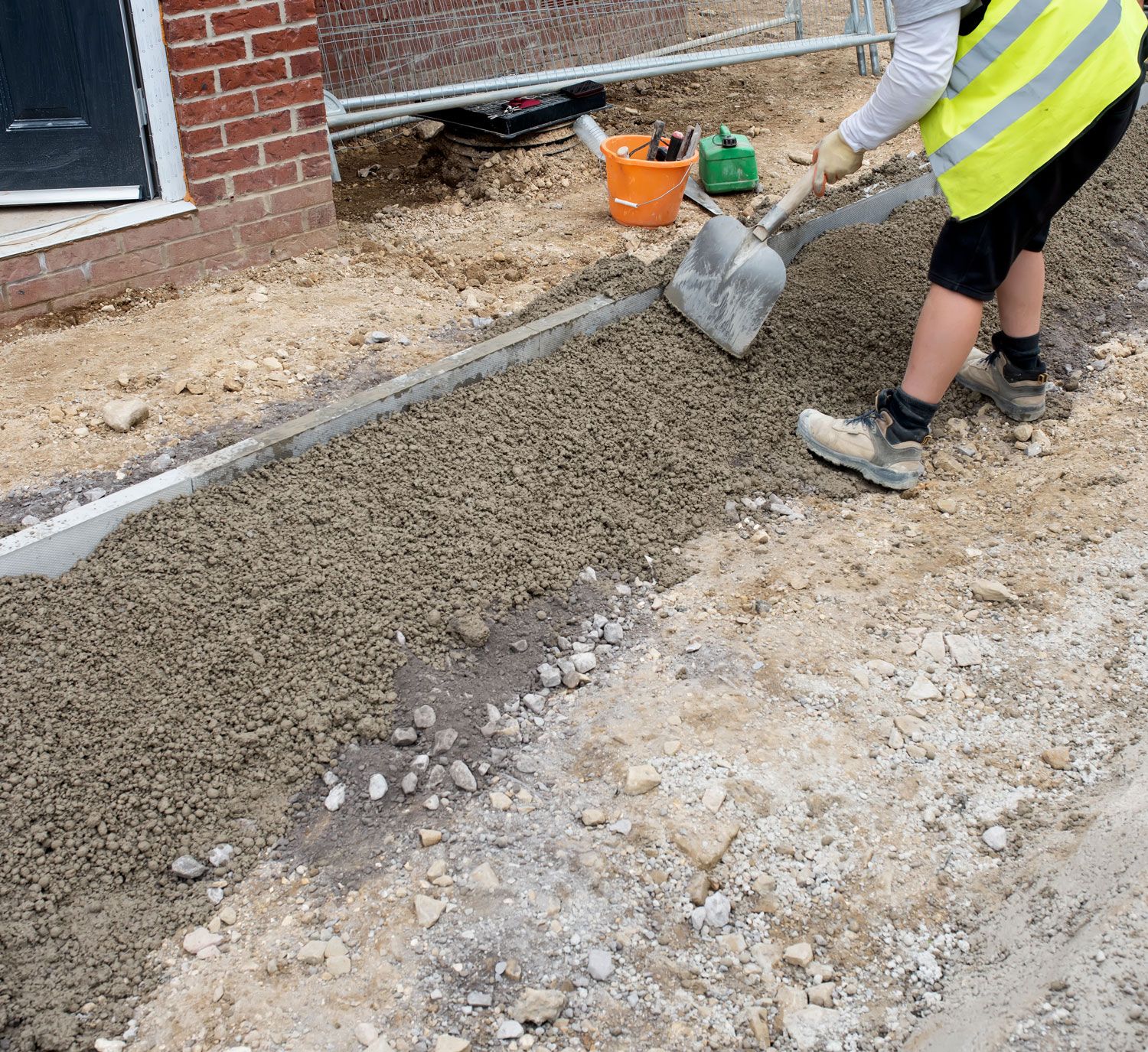 groundworker at work in Solihull